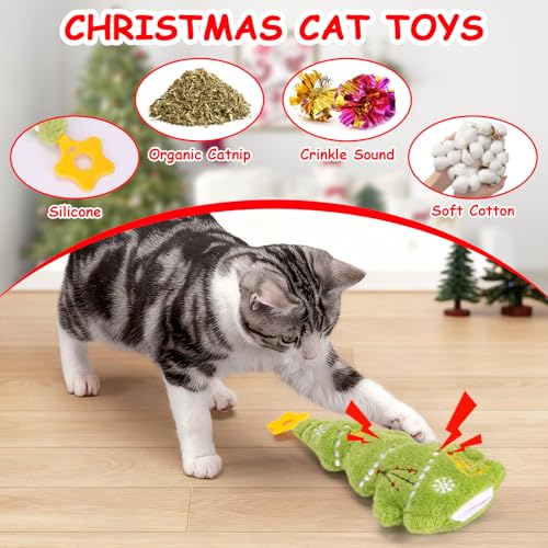 Christmas Catnip Cat Toys with Crinkle Sound A294572