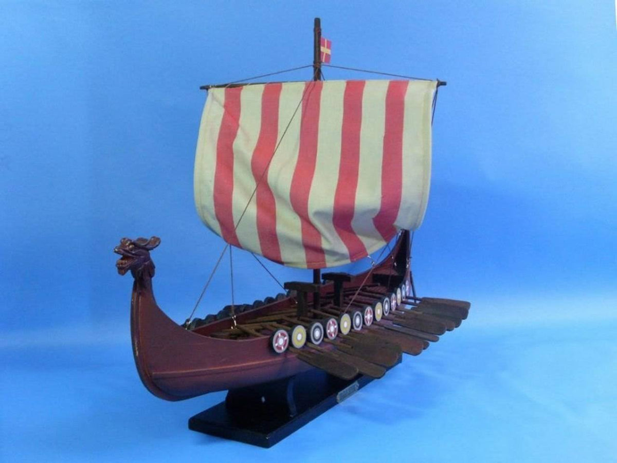 Wooden Viking Drakkar Model Boat Q9001