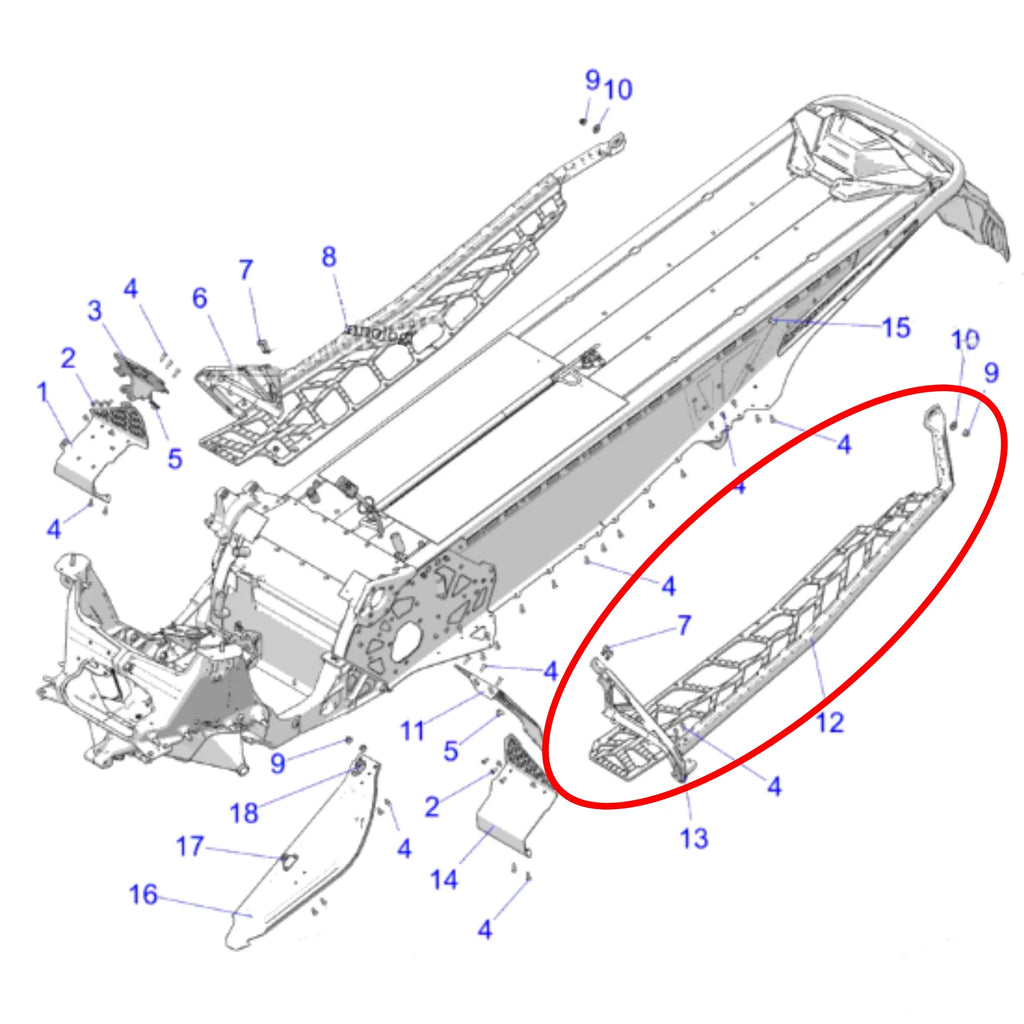 Left Hand Footrest I635