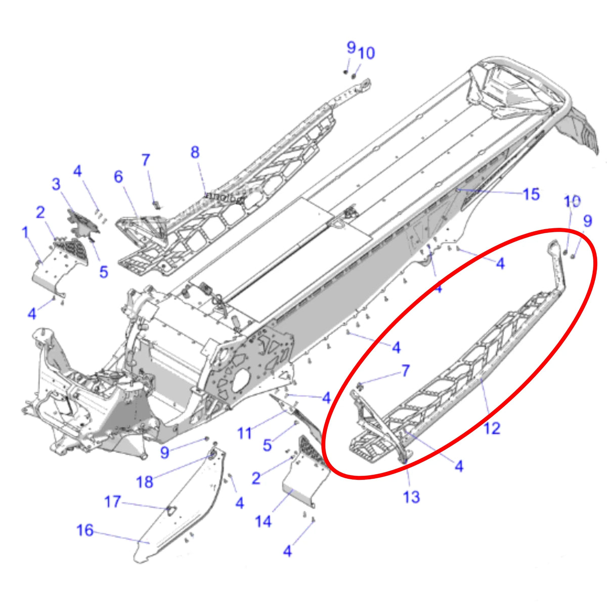 Left Hand Footrest I635