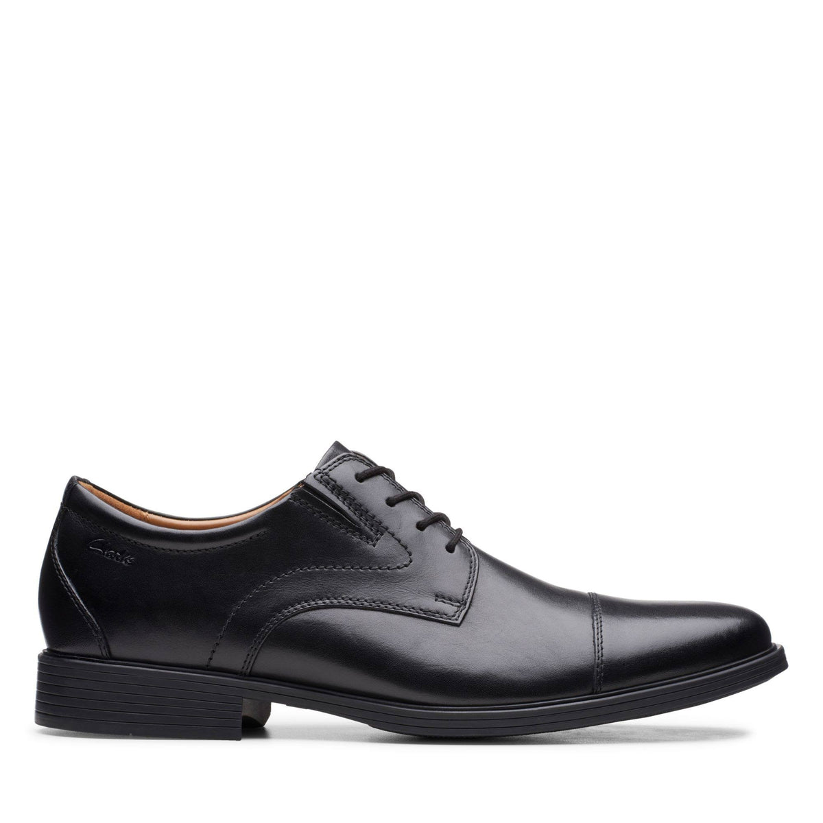 Clarks Mens Whiddon Cap Black Leather Size 14 F34201