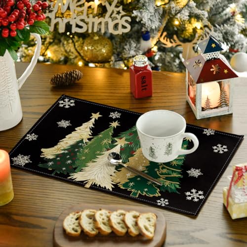 Red Christmas Placemats Set of 4 J4132