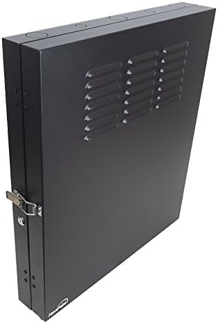 2U Vertical Wall Mount Enclosure Cabinet Black L695847