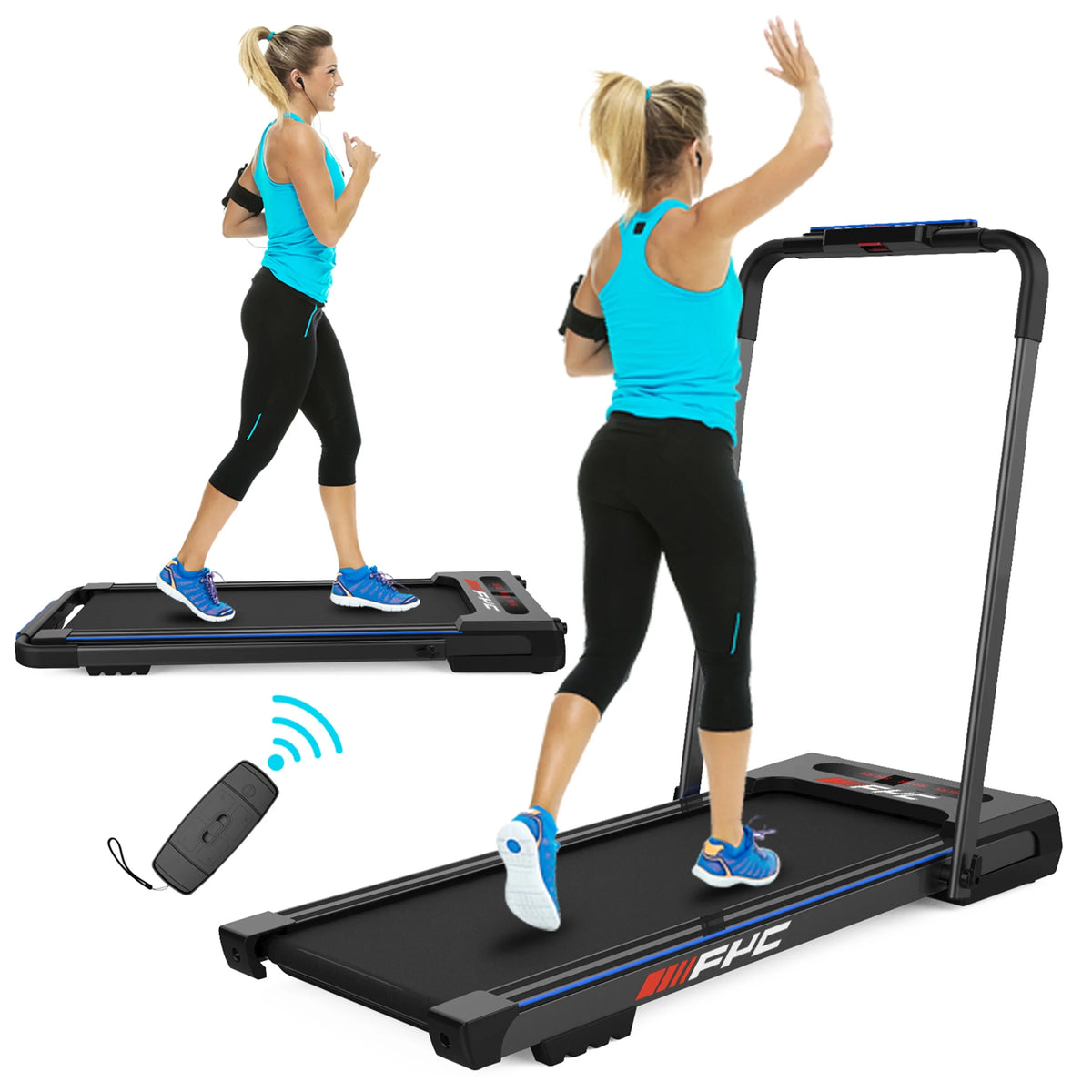 2 in 1 Under Desk Treadmill 2.5HP Blue H5381