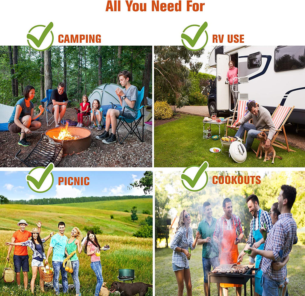 Brown BBQ Grilling and Camping Cooking Utensils Set Z856