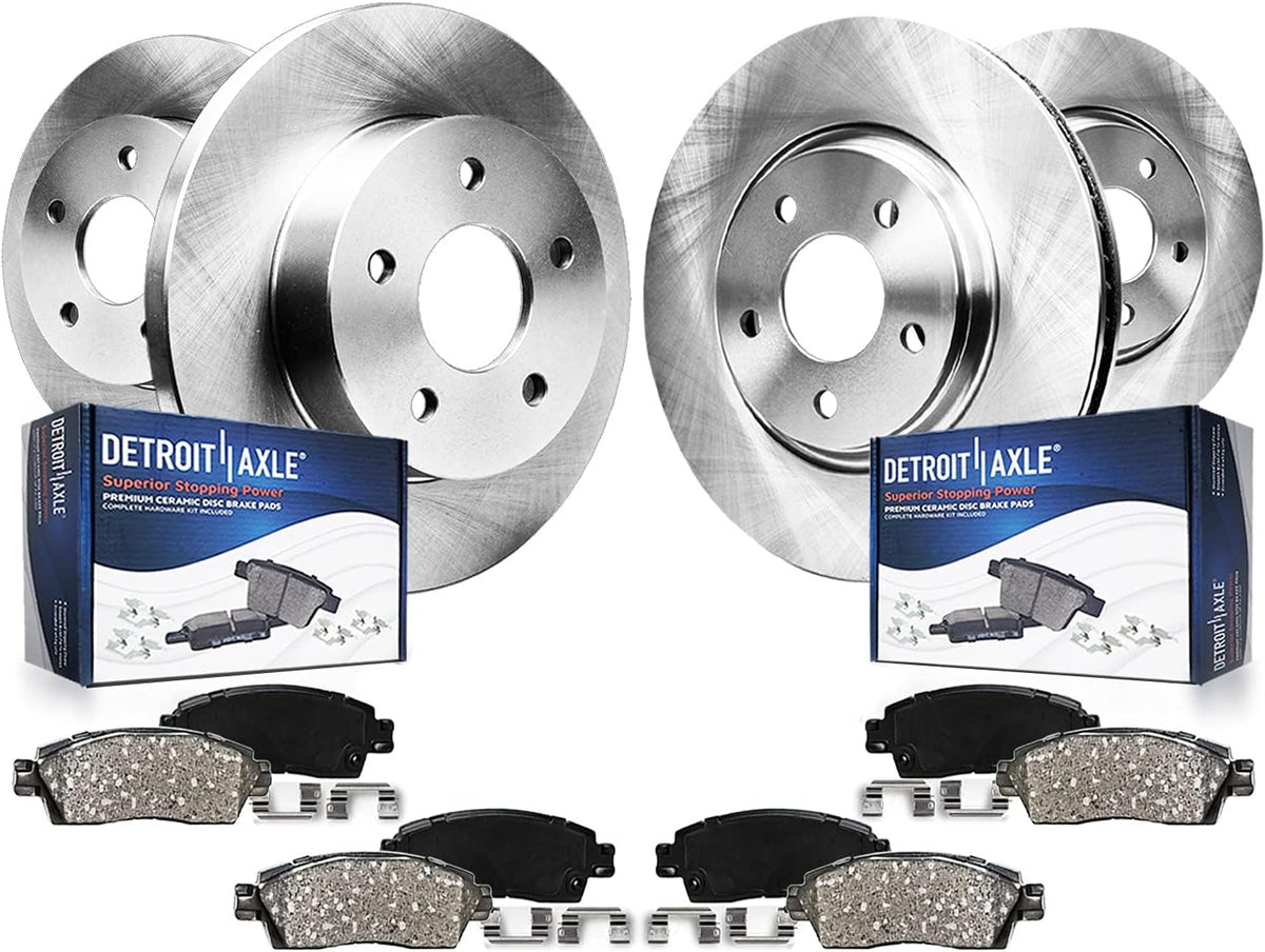 12.60" Front & Solid Rear Disc Rotors + Brake Pads 8pc Set O54836