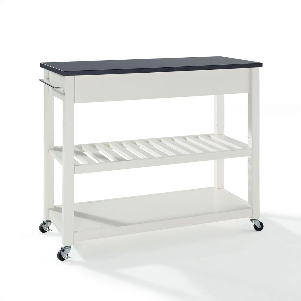 Kitchen Prep Cart White/Black T658