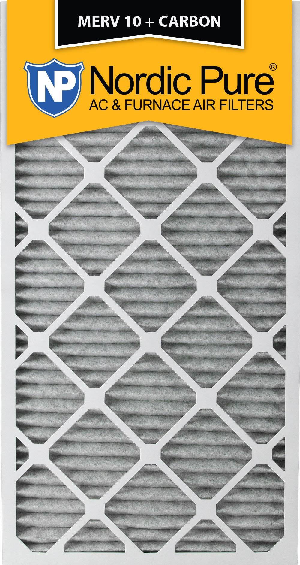 20x30x1 Pleated MERV 10 Plus Carbon AC Furnace Filters Qty 3 J4713