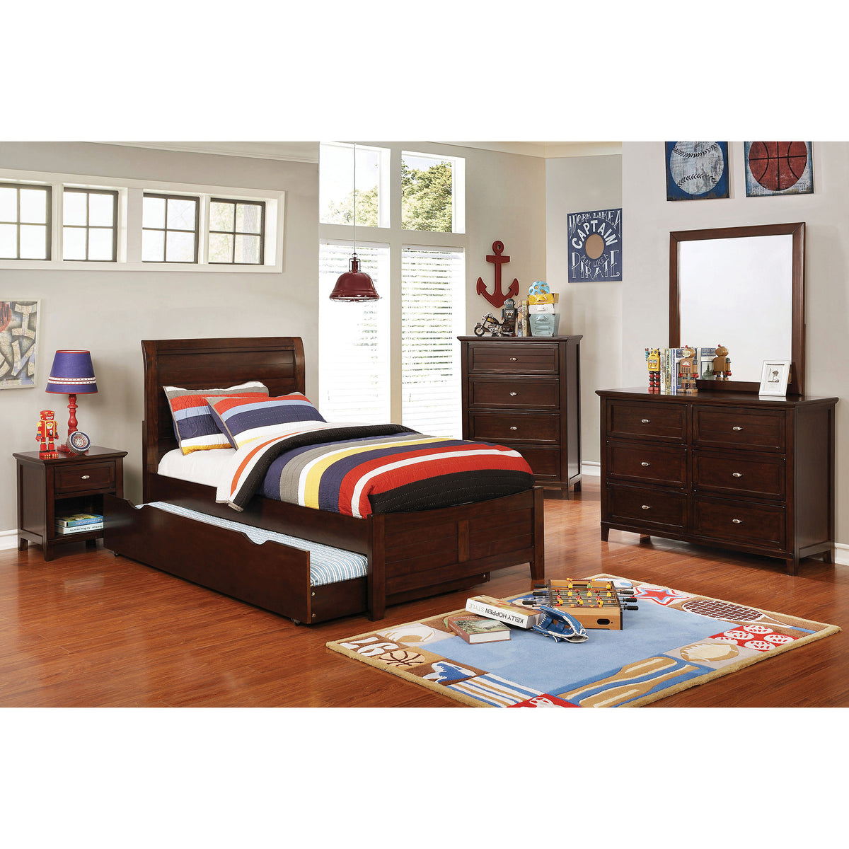 Brown Cherry Youth Trundle T1416