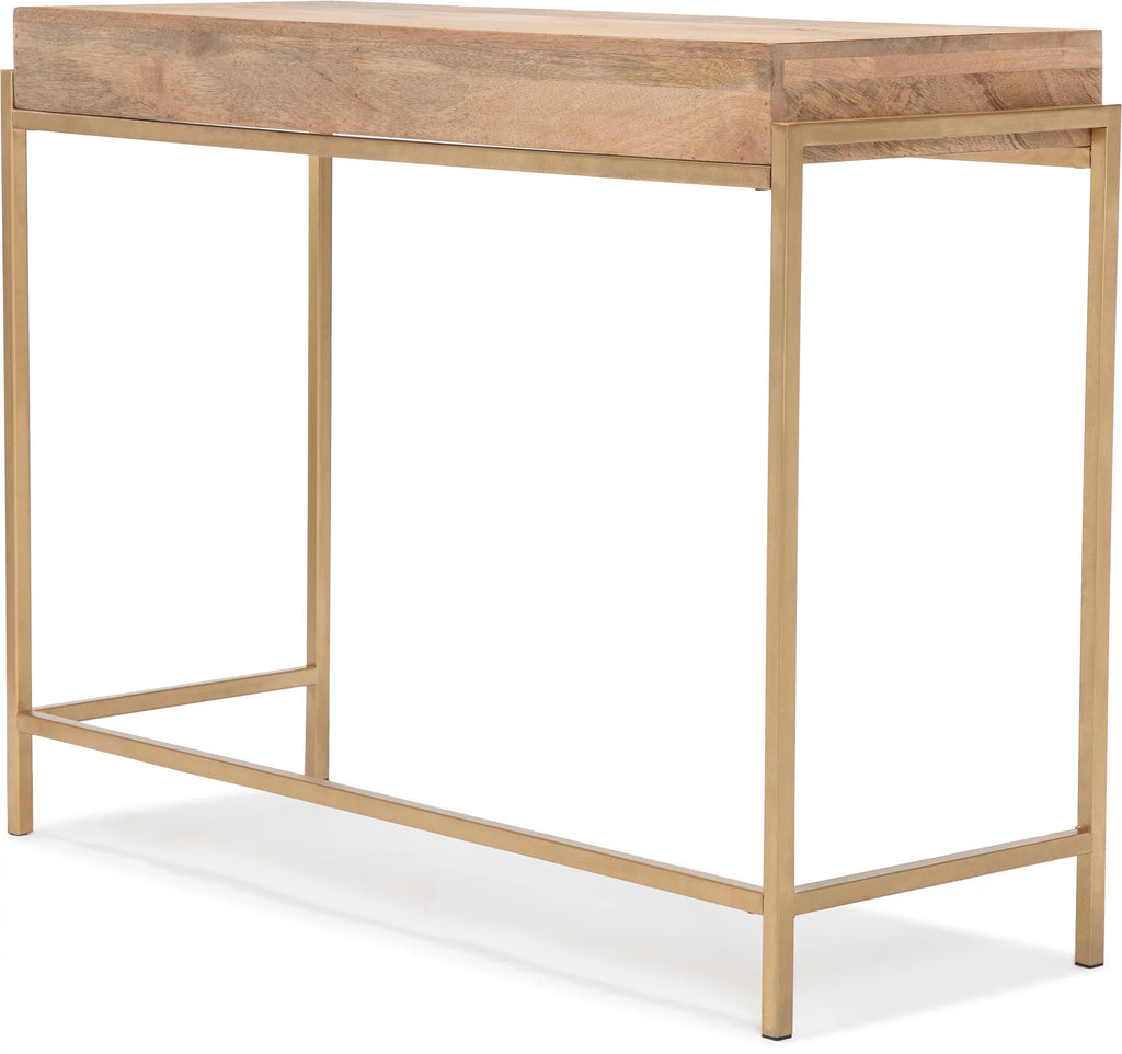 Solid Wood Console Table with 2 Drawers W667403