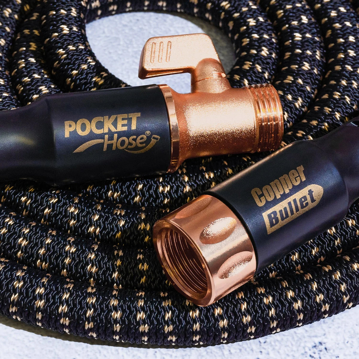 Copper Bullet Expandable Hose with Thumb Spray Nozzle 75 ft I6521