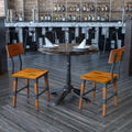 2 Pack Antique Walnut Wood Dining Chair V537