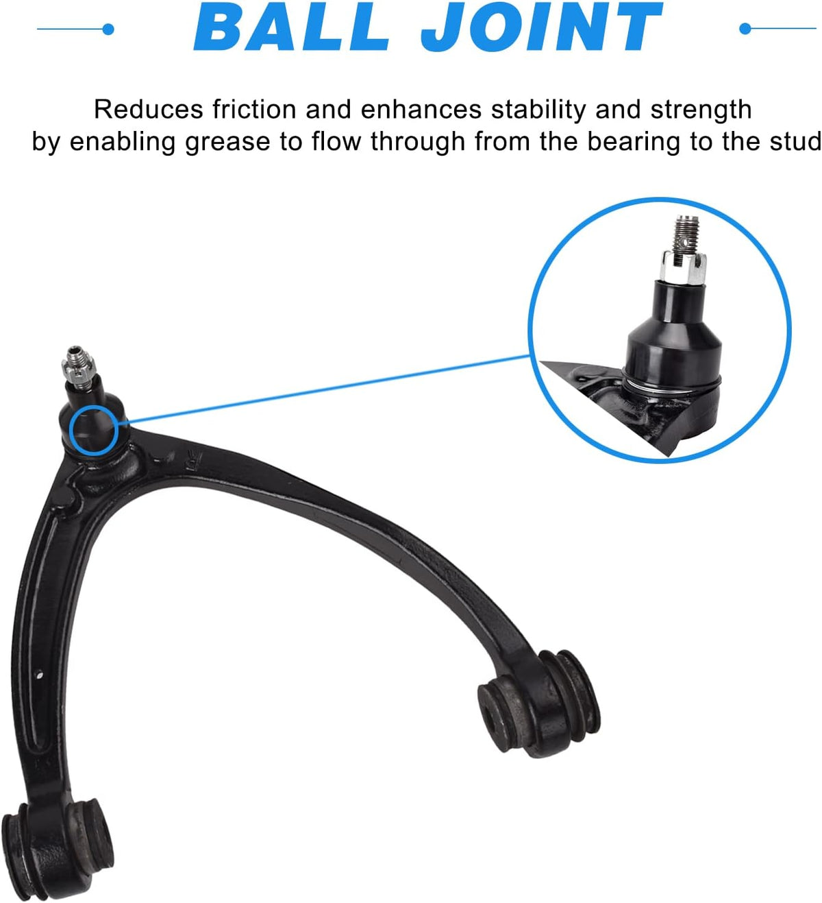 2Pcs Front Upper Control Arm with Ball Joint Assembly H820127