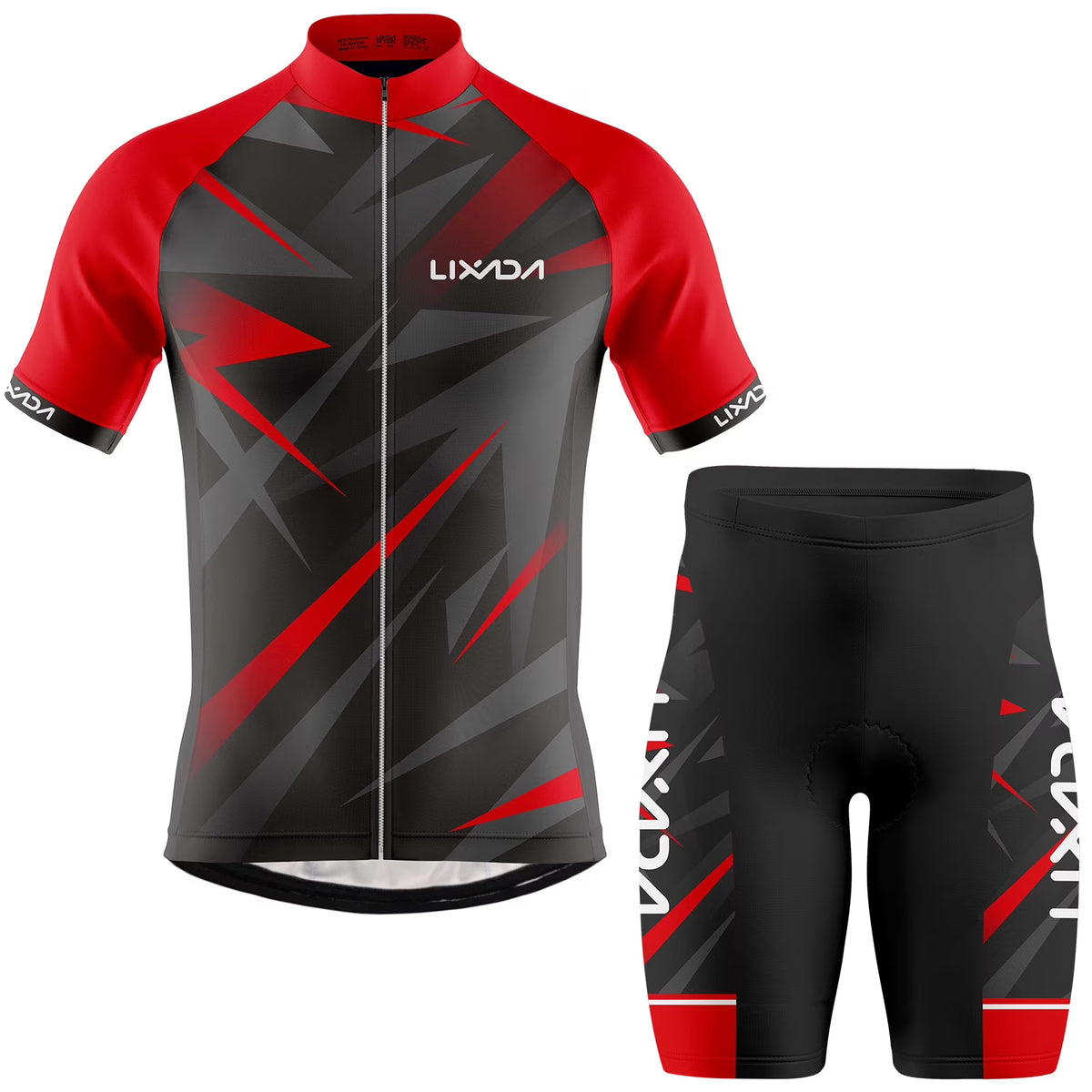 Men Cycling Jersey Short Sleeve Bike Shirt and Padded Shorts Bicycle Clothing Suit Q792