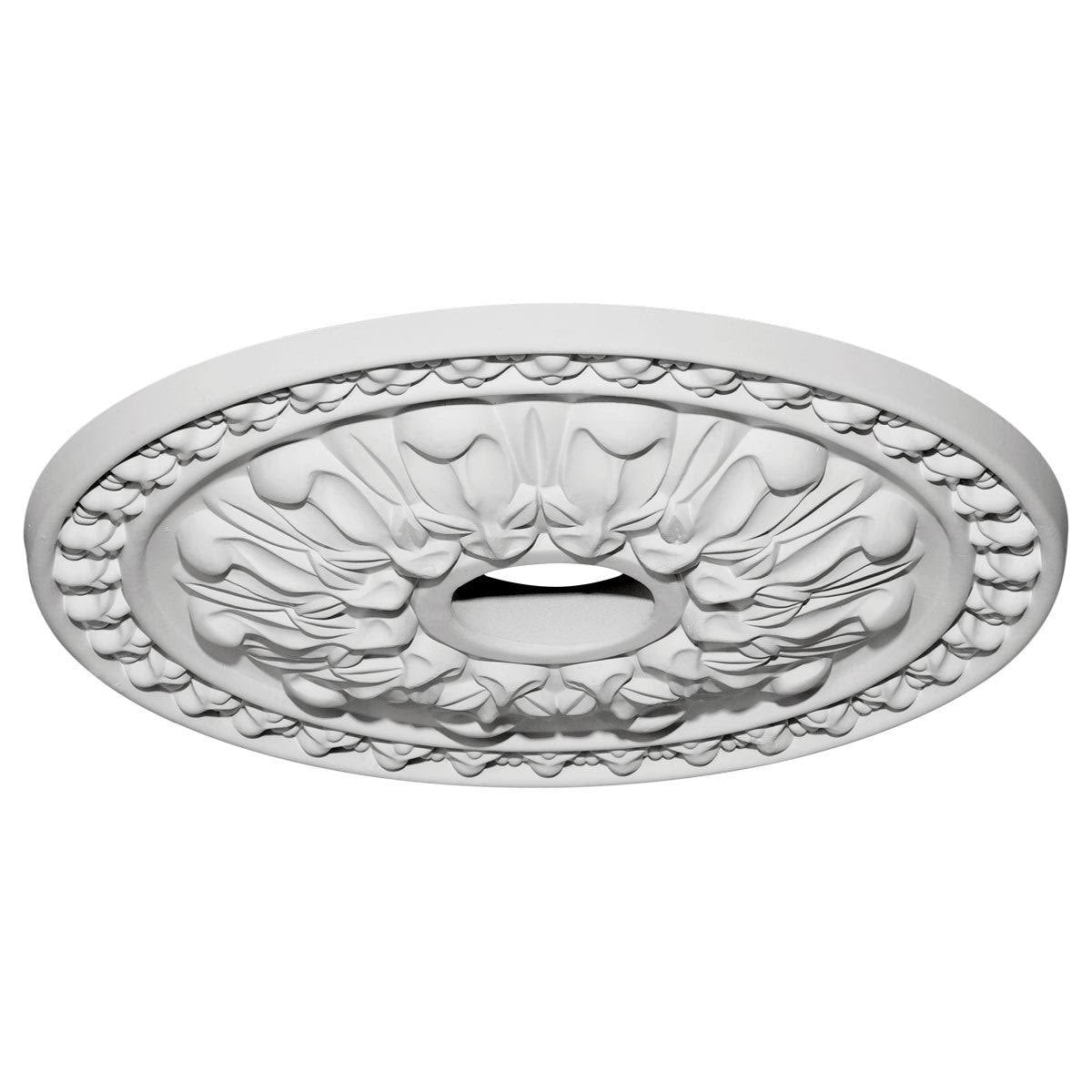 18x22OD x 3 1/2x22ID x 1 3/8x22P Ceiling Medallion, Hand-Painted Smokey Topaz Crackle B836