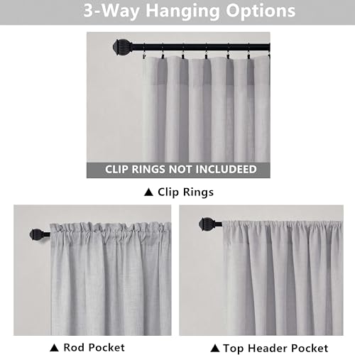 Sheer Linen Blended Curtains Q7938