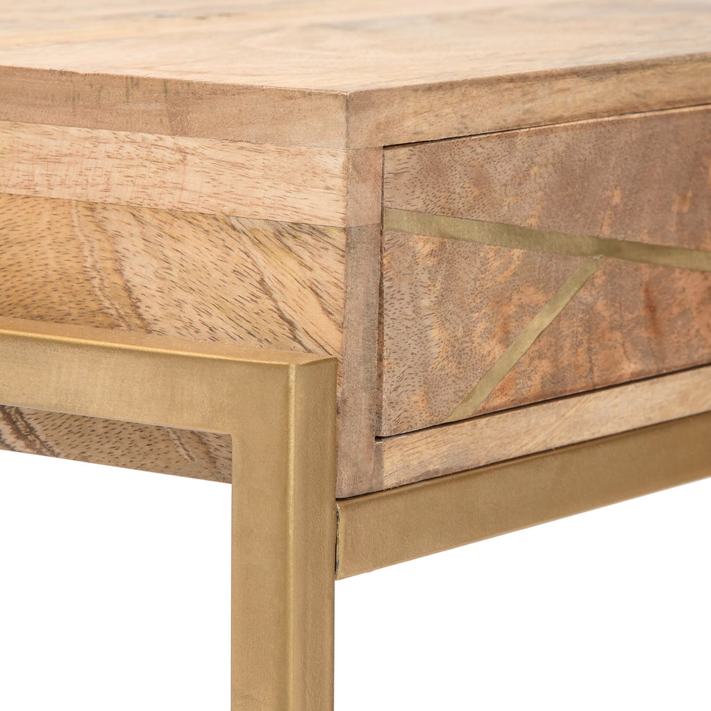 Solid Wood Console Table with 2 Drawers W667403