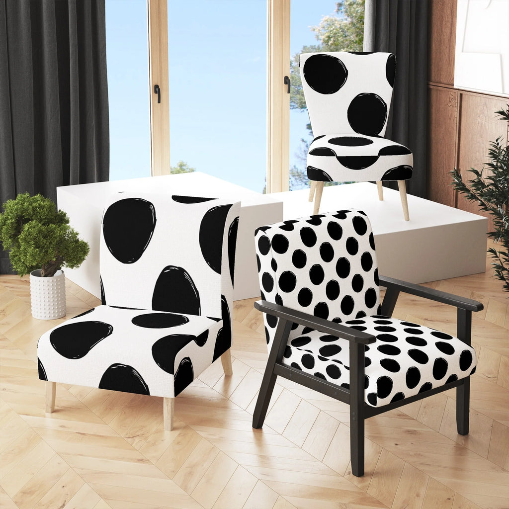 Upholstered Patterned Accent Chair and Arm Chair X816