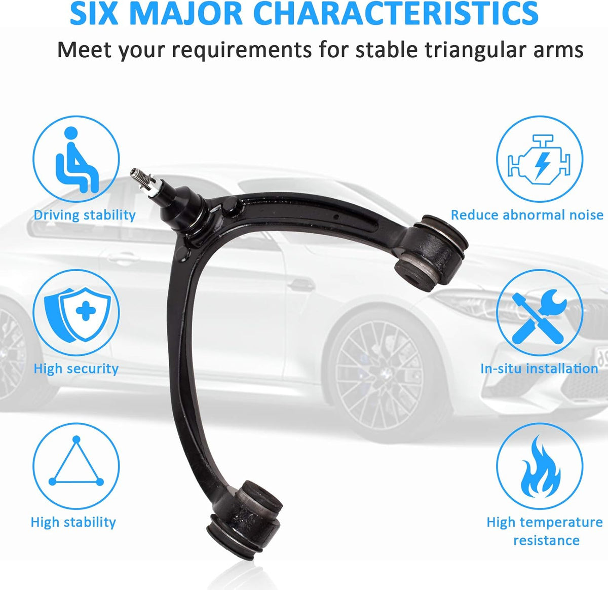 2Pcs Front Upper Control Arm with Ball Joint Assembly H820127