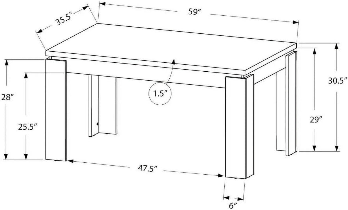 Black Wood-Look Dining Table K90563