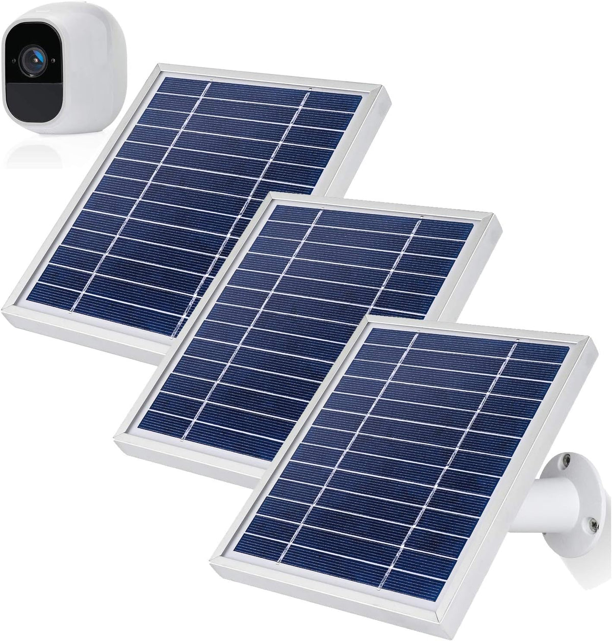 3 Pack Solar Panels for Arlo Pro 2 Camera with 11.8Feet Power Cord and Adjustable Mount V8388