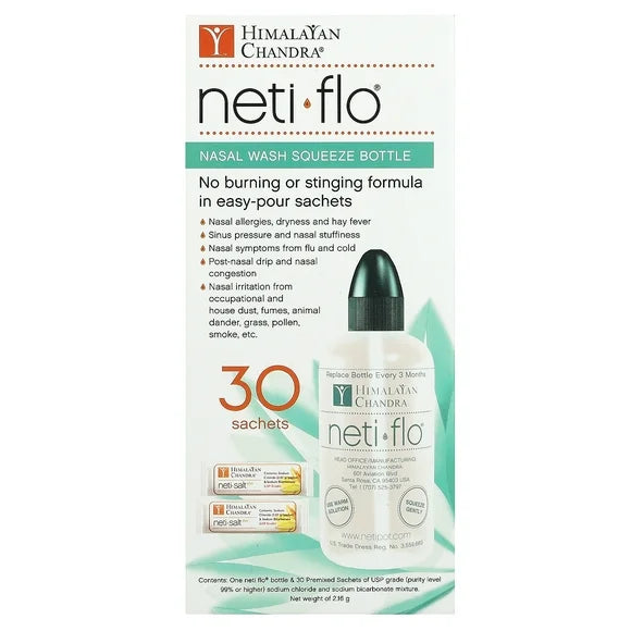 Nasal Wash Squeeze Bottle with Neti Salt Sachets A19195