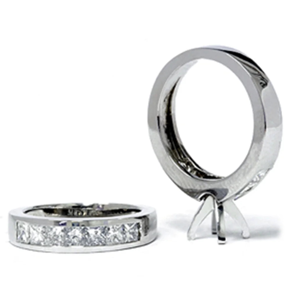 14K Princess Cut Diamond Engagement Ring Setting A494980