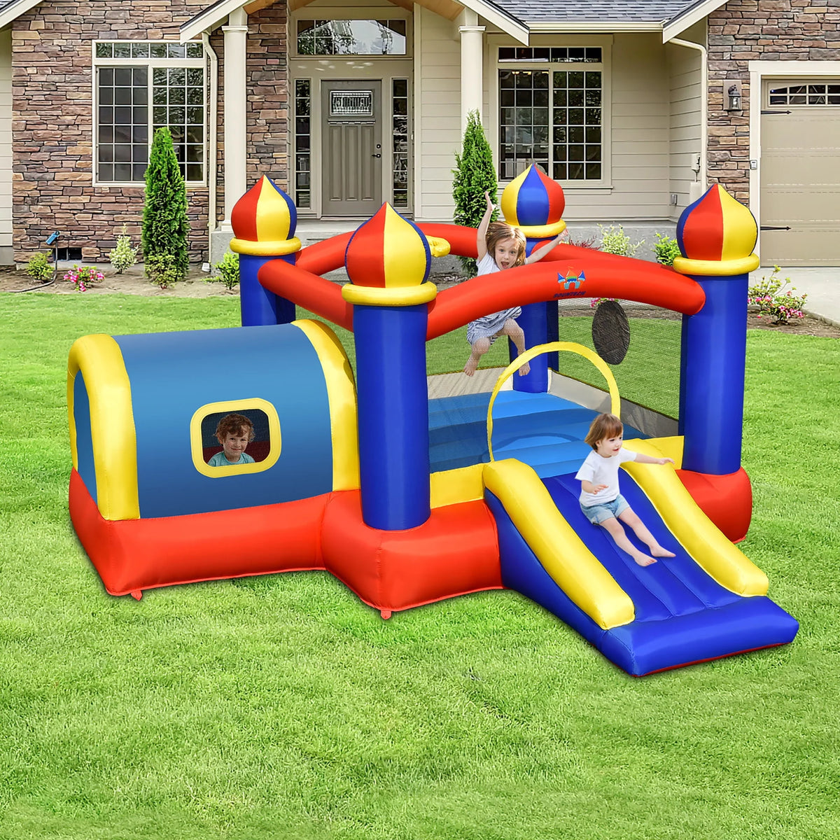 Inflatable Bounce House with Slide & Blower O3871