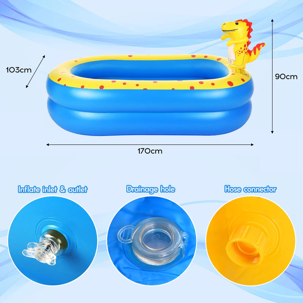 Inflatable Sprinkler Pool 67 * 40in D4214