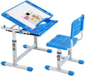 Height Adjustable Children's Study Desk Table Chair Set with Drawer Y745326