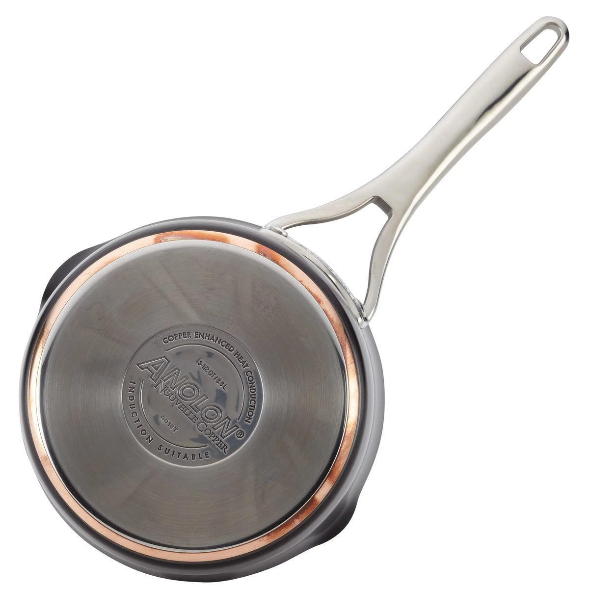 Hard-Anodized Nonstick Straining Saucepan, 3.5-Quart L23147