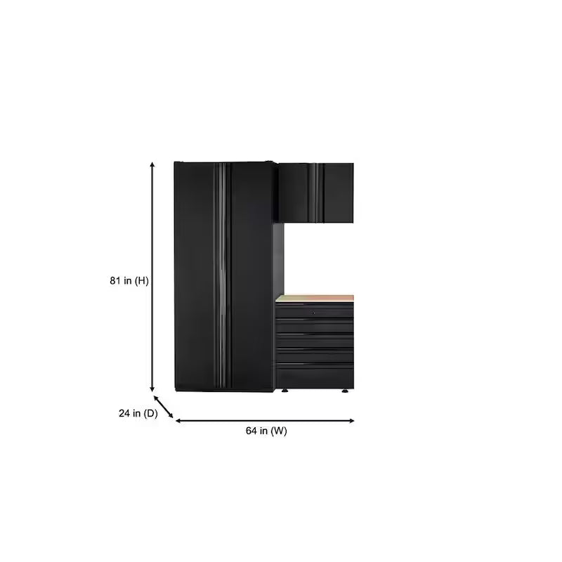 Heavy Duty Welded Steel Garage Storage System in Black U123