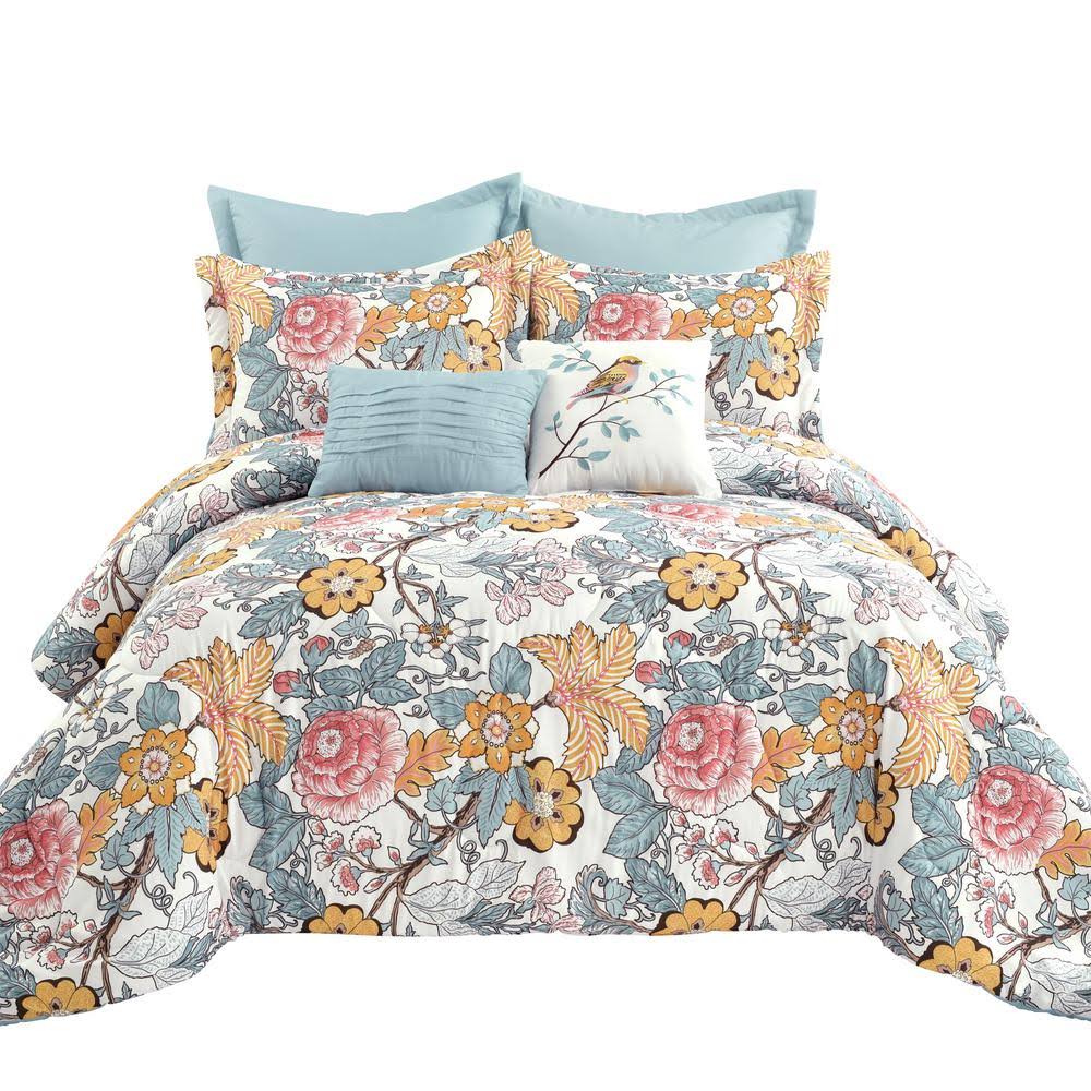Blue & Yellow King Comforter Set Z532