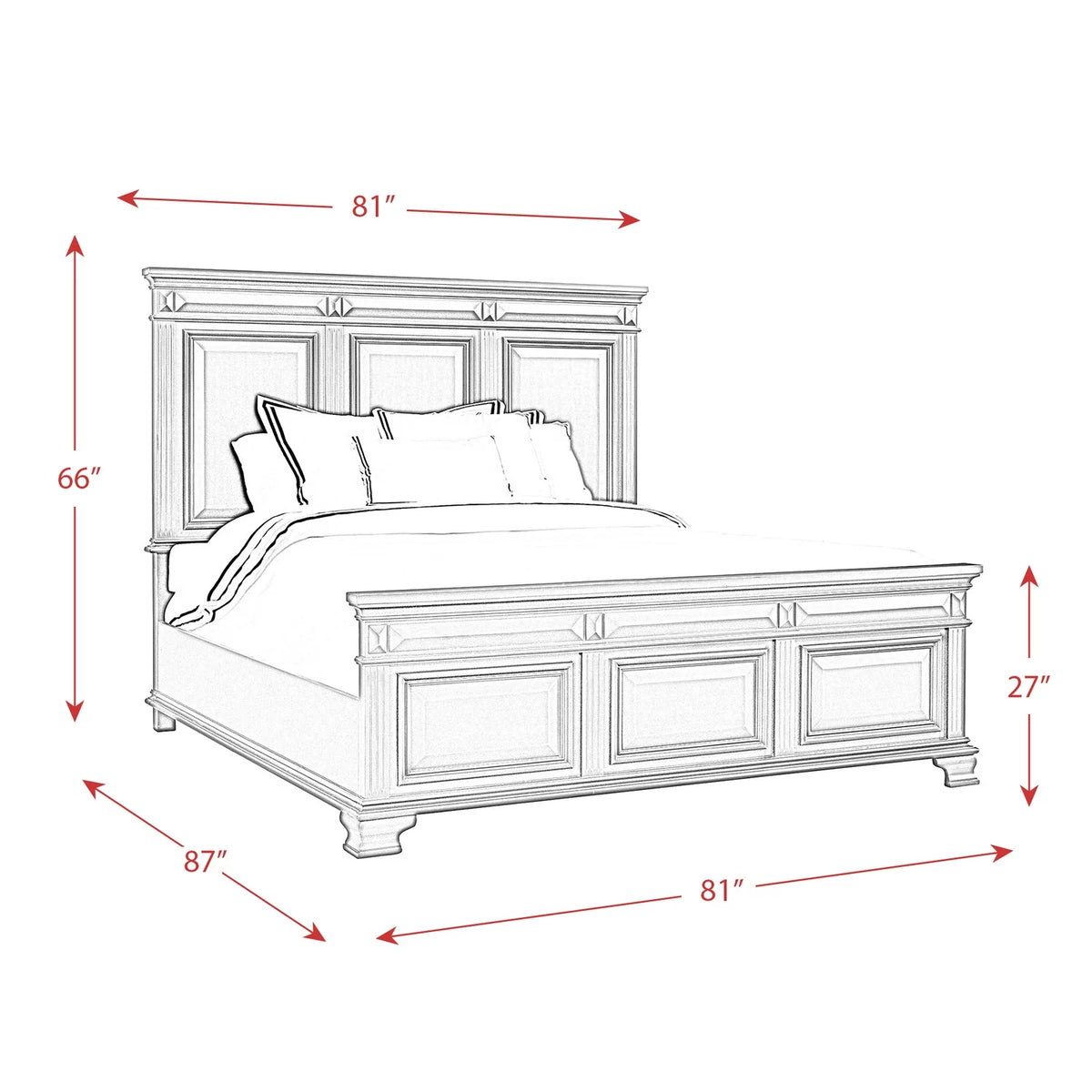 King Panel 3PC Bedroom Set U361063