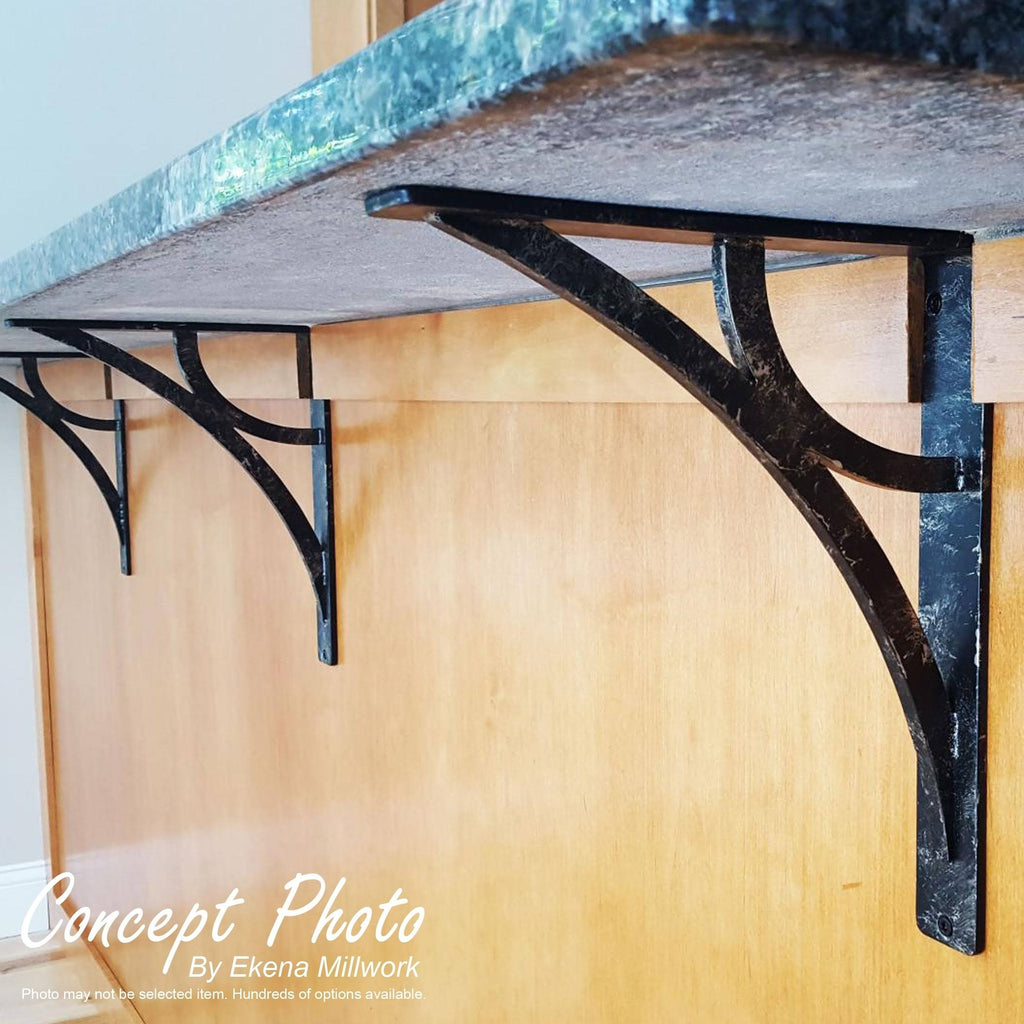 Wrought Iron Bracket Antiqued Pale Gold I1881