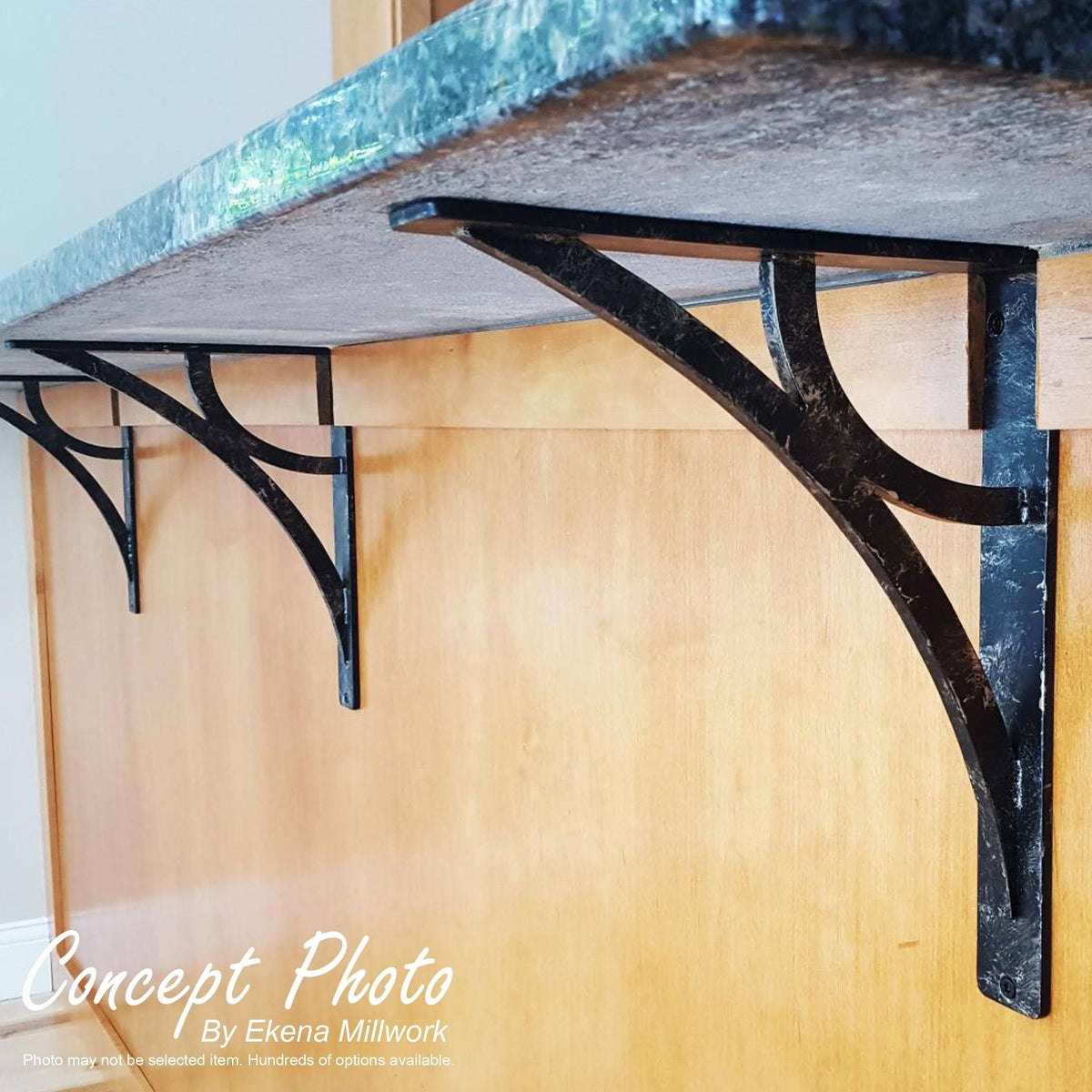 Wrought Iron Bracket Antiqued Pale Gold I1881