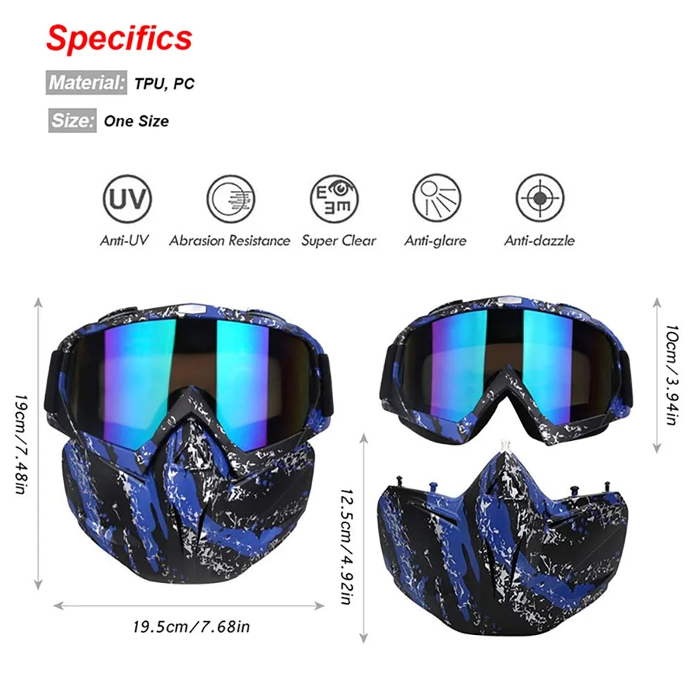 Winter Snow Sport Goggles Ski Snowboard Snowmobile Face Cover Eyewear J50895
