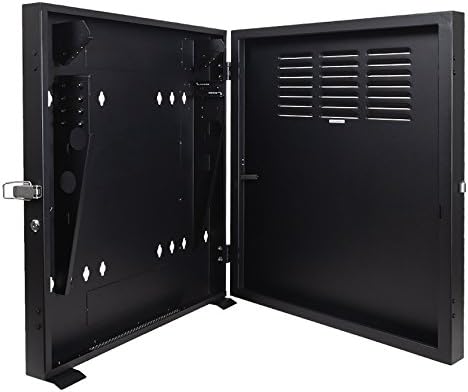 2U Vertical Wall Mount Enclosure Cabinet Black L695847