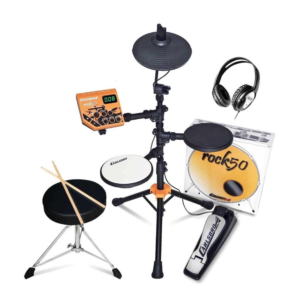 3-Piece Junior Electronic Drum Kit with Throne and Headphones F28742