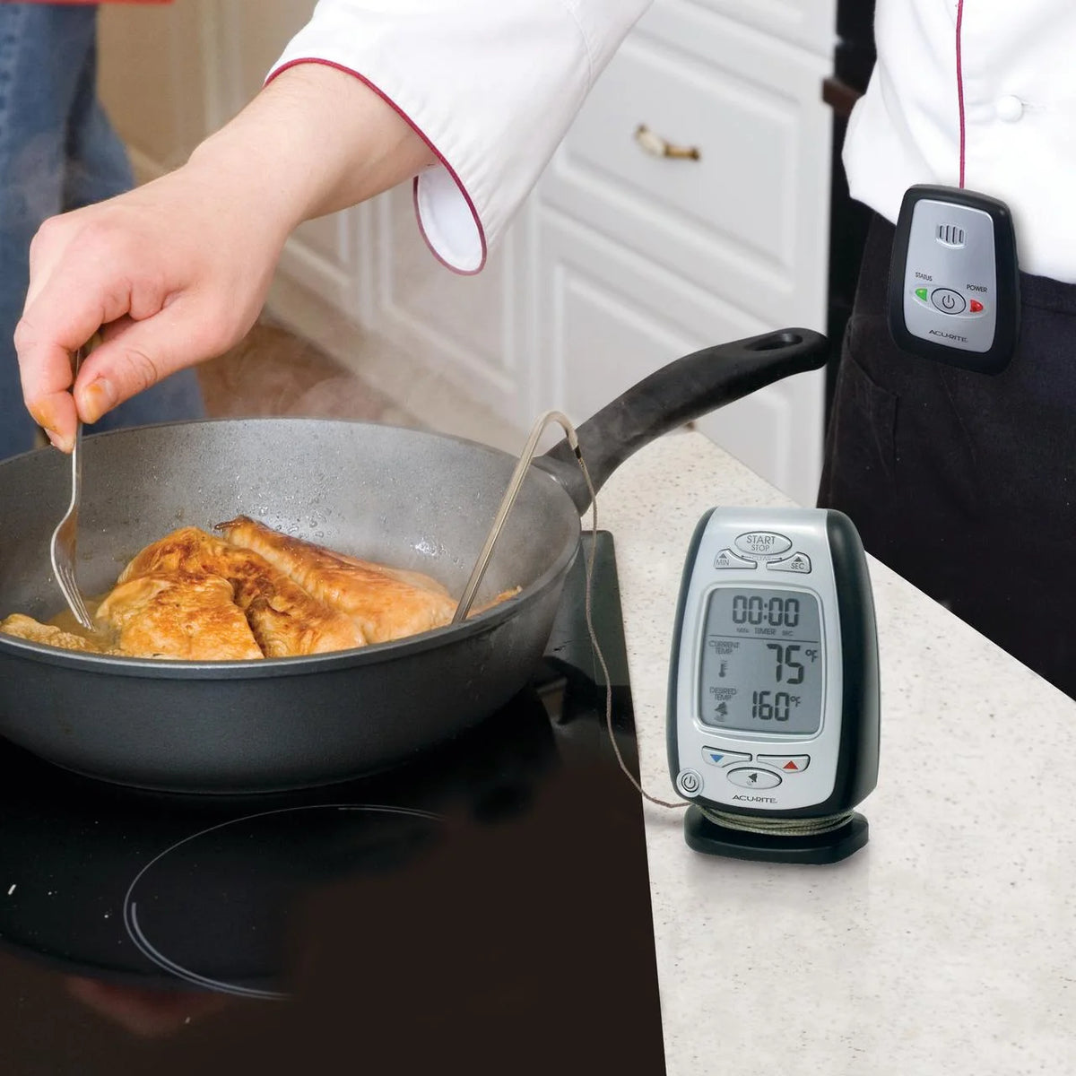 Meat Thermometer with Digital LCD Screen and Stainless Steel Probe G95587