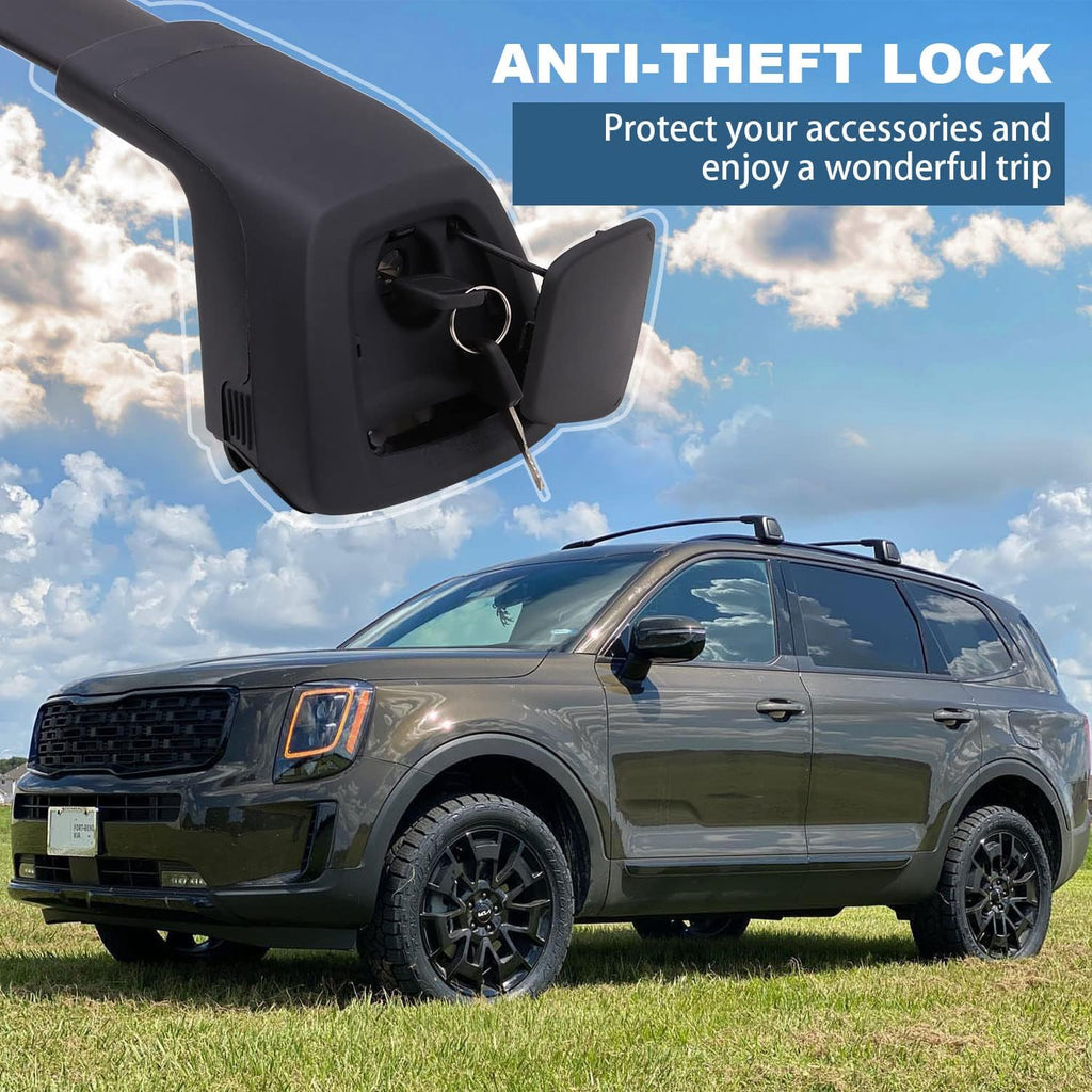 Black Roof Rack Cross Bars for Kia Telluride 2019-2022 A8080