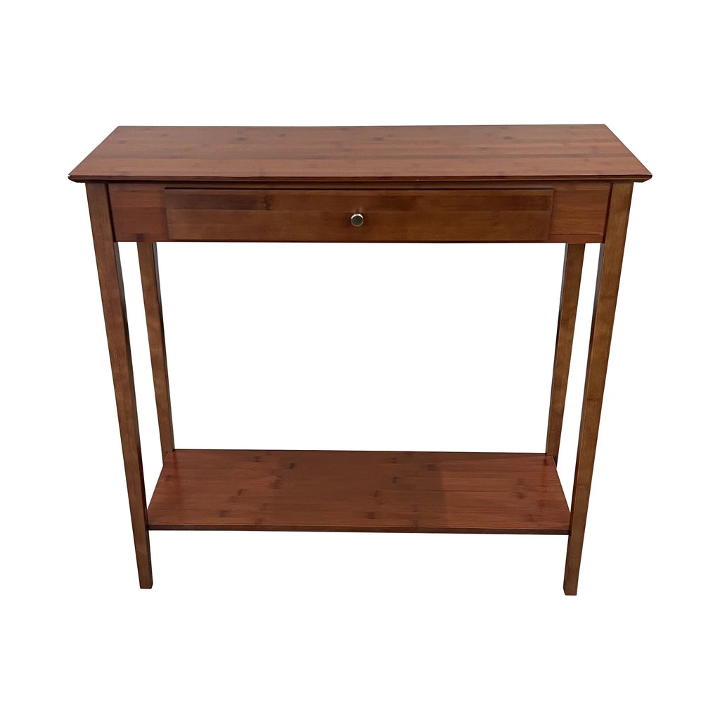 Bamboo 2-Tier Console Table with Drawer E88593