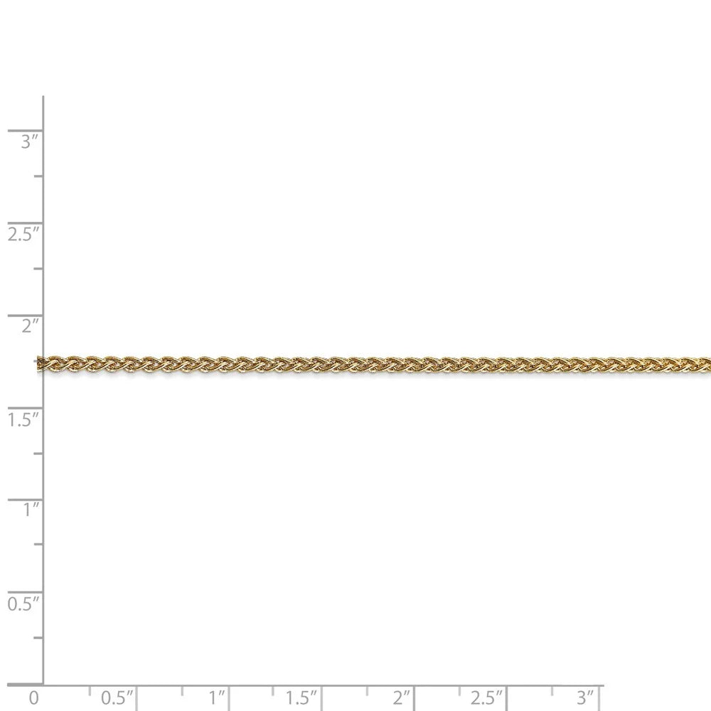 14kt Yellow Gold 2mm Spiga Chain 30 inch Lobster Clasp W916549
