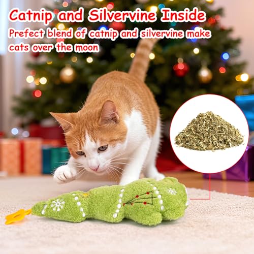 Christmas Catnip Cat Toys with Crinkle Sound A294572