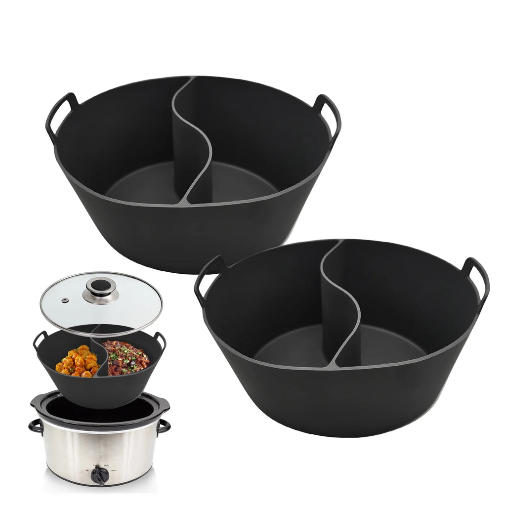 Slow Cooker Liners, Silicone, Reusable, Leakproof, Dishwasher Safe, 2pcs V890