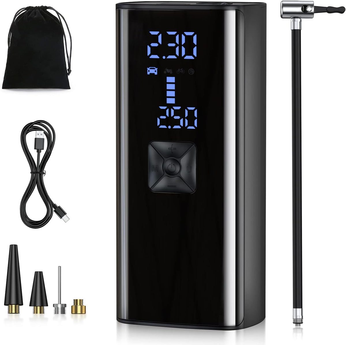 Portable Tire Inflator Air Compressor, 150 PSI Cordless, 8000mAh Battery, Pack of 2 F756429