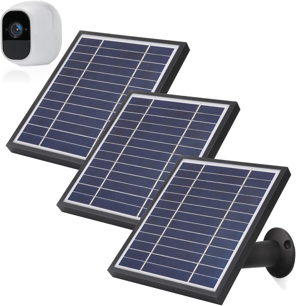 3 Pack Solar Panels for Arlo Pro 2 Camera with 11.8Feet Power Cord and Adjustable Mount V8388