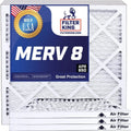 16.5x66x1 MERV 8 Pleated HVAC Air Filter 4-Pack B735