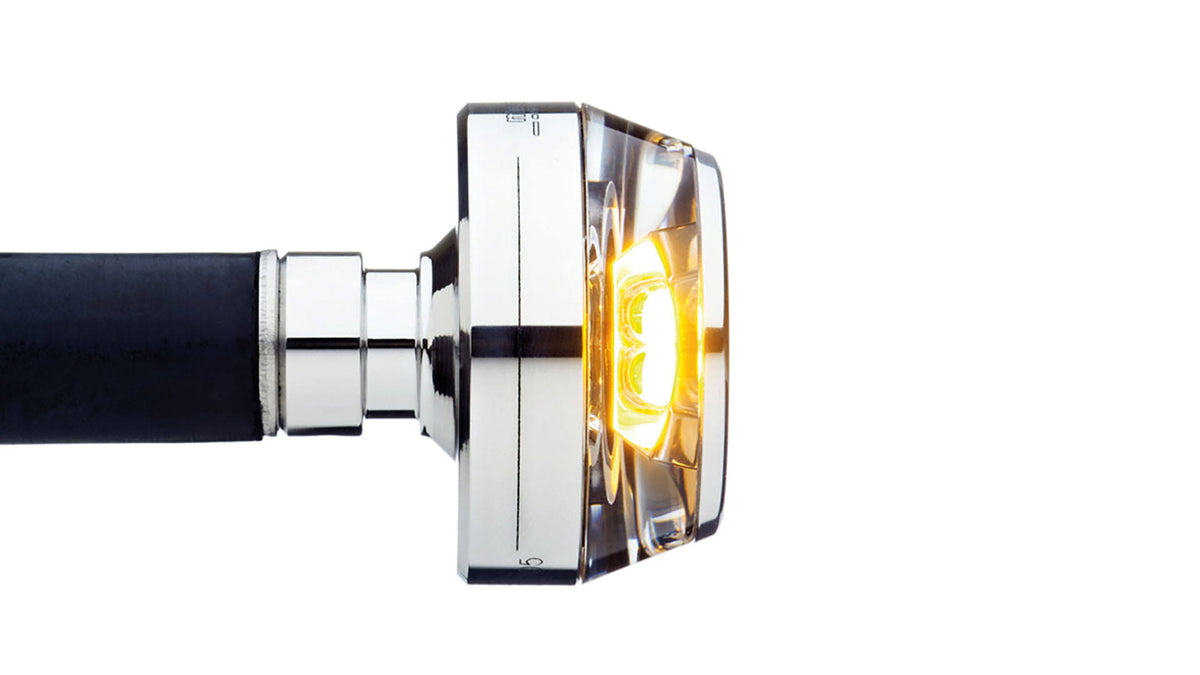 Polished Silver Handlebar End Indicators M869