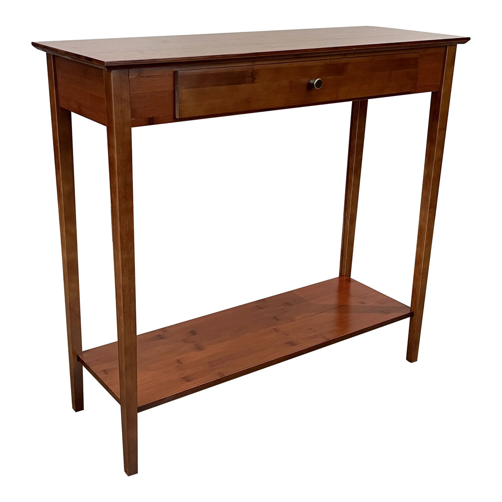 Bamboo 2-Tier Console Table with Drawer E88593